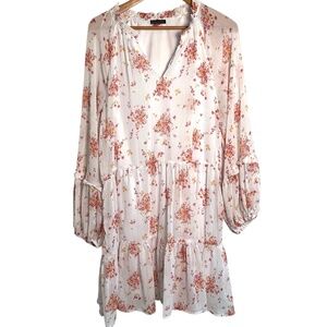 Vince Camuto Floral Tiered Long Sleeve Boho Dress ~ XXL ~ Cottagecore Cowgirl